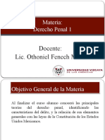 Materia: Derecho Penal 1: Docente: Lic. Othoniel Fenech Mada
