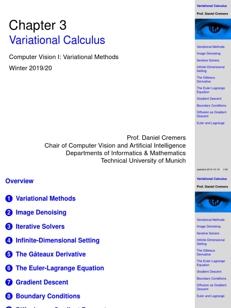 Calculus Of Variations Euler Equation