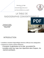 5- La Table de Radiographie Conventionnelle - Tsr 1