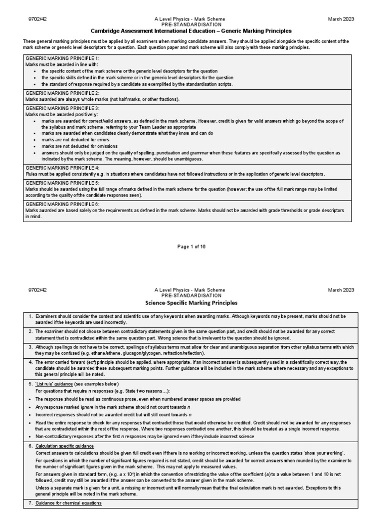 Physics 9702 Paper 4 MS | PDF | Energy Level | Electron
