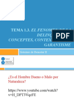 Tema 1.3. El Fenomen de La: Delinqüència: Conceptes, Context Penal I Garantisme