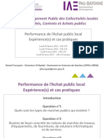 Master 1 Management Public Des Collectivités Locales UE Marchés, Contrats Et Achats Publics