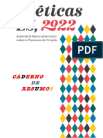 Caderno de Resumos: Poéticas Da Criação - ES 2022