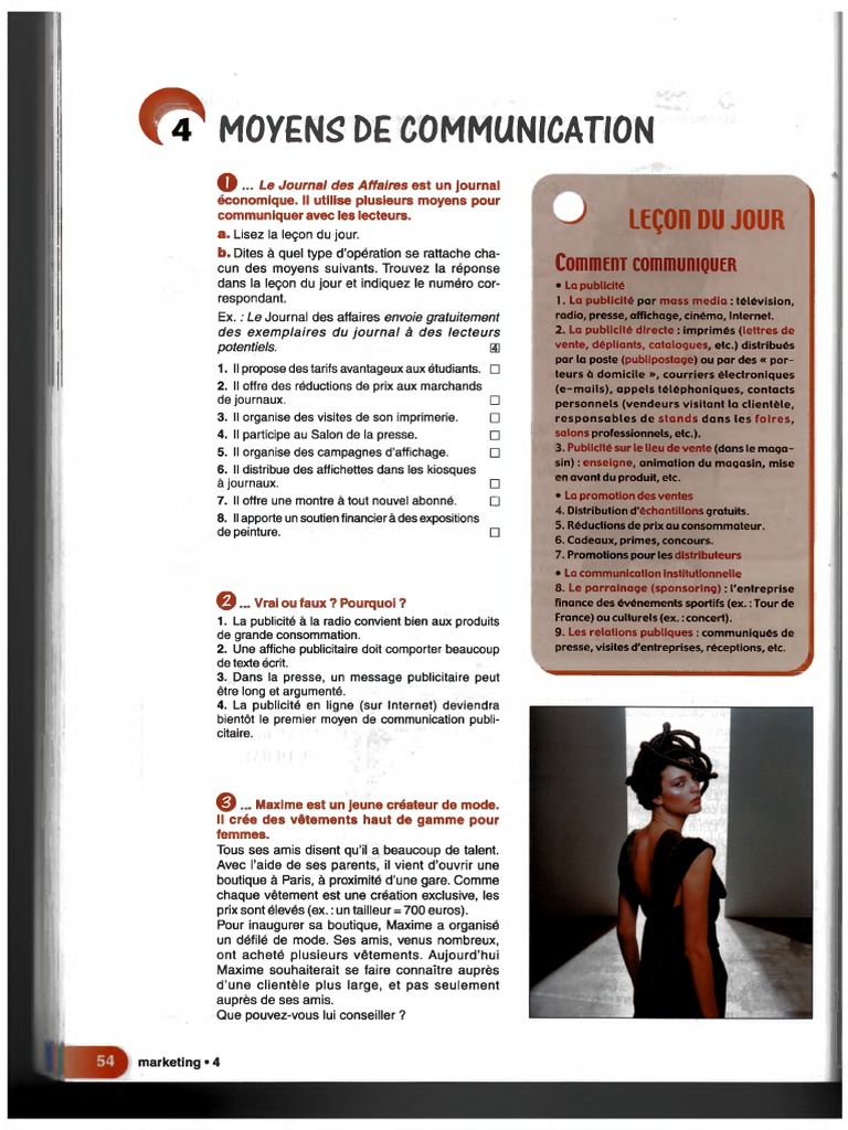 Unité 4 Moyens de Communication | PDF