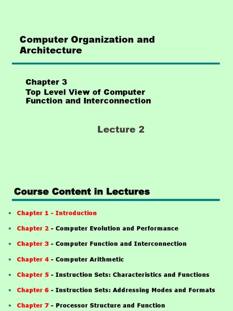 Lecture 2-Top Level View of Computer Function and Interconnection-Part ...