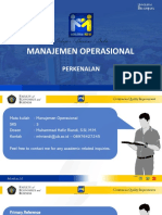 Manajemen Operasional: Perkenalan