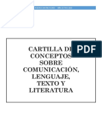 Cartilla de Conceptos Sobre Comunicación, Lenguaje, Texto y Lit