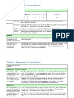 Module 4 - Assignment - Lesson Sharing: Preparation/Planning