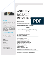 Perfil profesional Ashley Rosali Romero