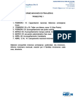 INFORME MISIONES EXTRANJERAS TRIMESTRE 1