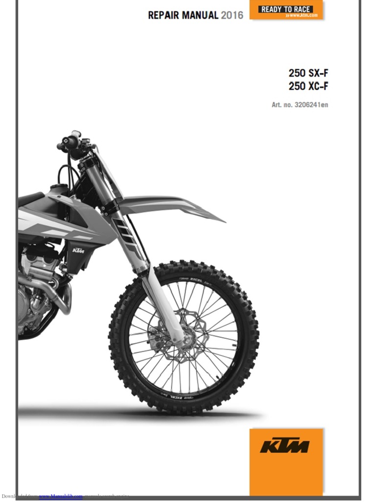2018 KTM 250 SX SERVICE MANUAL visual data 7