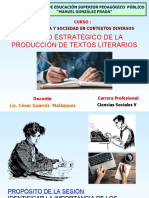 Marco Estratégico de La Producción de Textos Literarios: Literatura Y Sociedad en Contextos Diversos