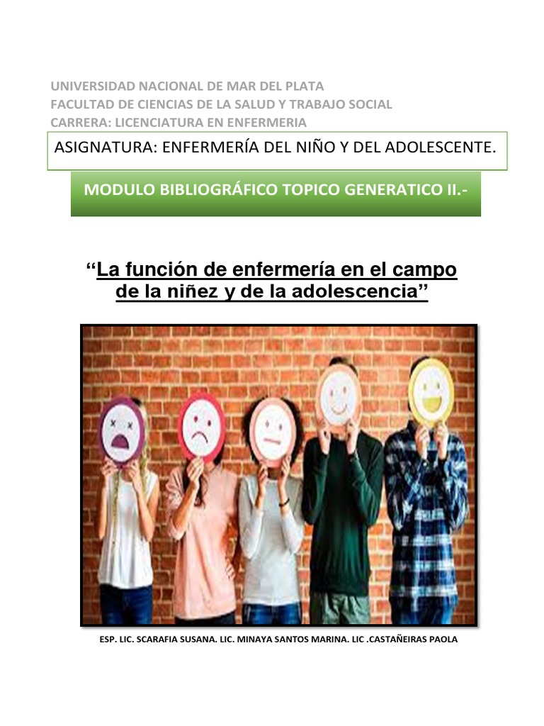 MODULO 2 La Función de Enfermería en El Campo de La Niñez y de La Adolescencia PDF Abuso infantil Abuso sexual imagen