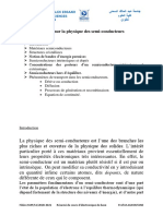 Résumé Sur La Physique Des Semi-Conducteurs: Universite Abdelmalek Essaadi Faculte Des Sciences Tetouan