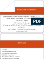 Tanzania - Uk Legal Symposium: Appointment of Arbitrators Under Tiac - Opportunities For International Arbitrators