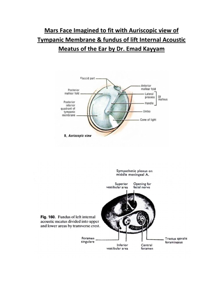 Mars Face Imagined To Fit With Auriscopic View of Tympanic Membrane ...
