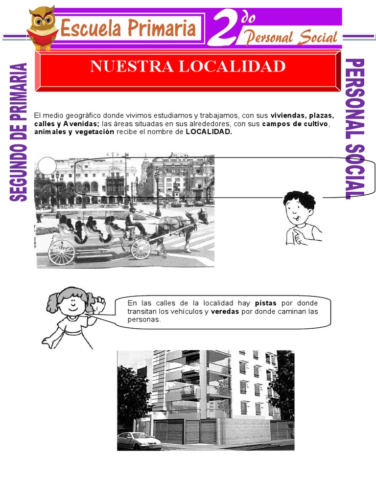 Nuestra Localidad para Segundo de Primaria | PDF