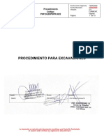 Procedimiento para Excavaciones: Procedimiento Código: PNP - DLBDPSPR.0022
