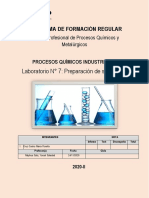 Laboratorio #7: Preparación de Soluciones