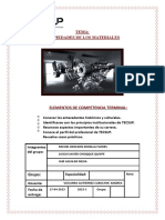 Tema: Propiedades de Los Materiales: Elementos de Competencia Terminal