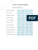 Matemática 6° - Lenguaje Algebraico