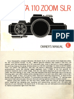 Minolta 110 SLR: Owner'S Manual