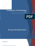 Emergence of Psychology: Key Philosophical Concepts and Early Contributors