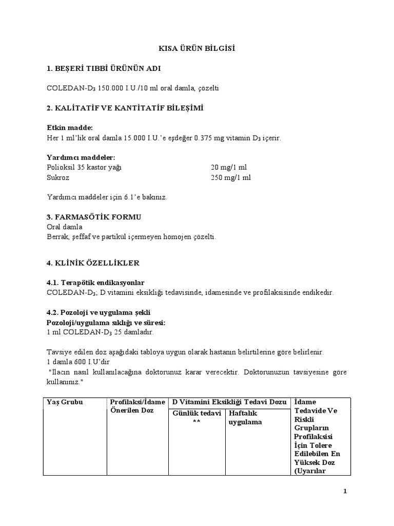 Coledan-D3 Kub | PDF