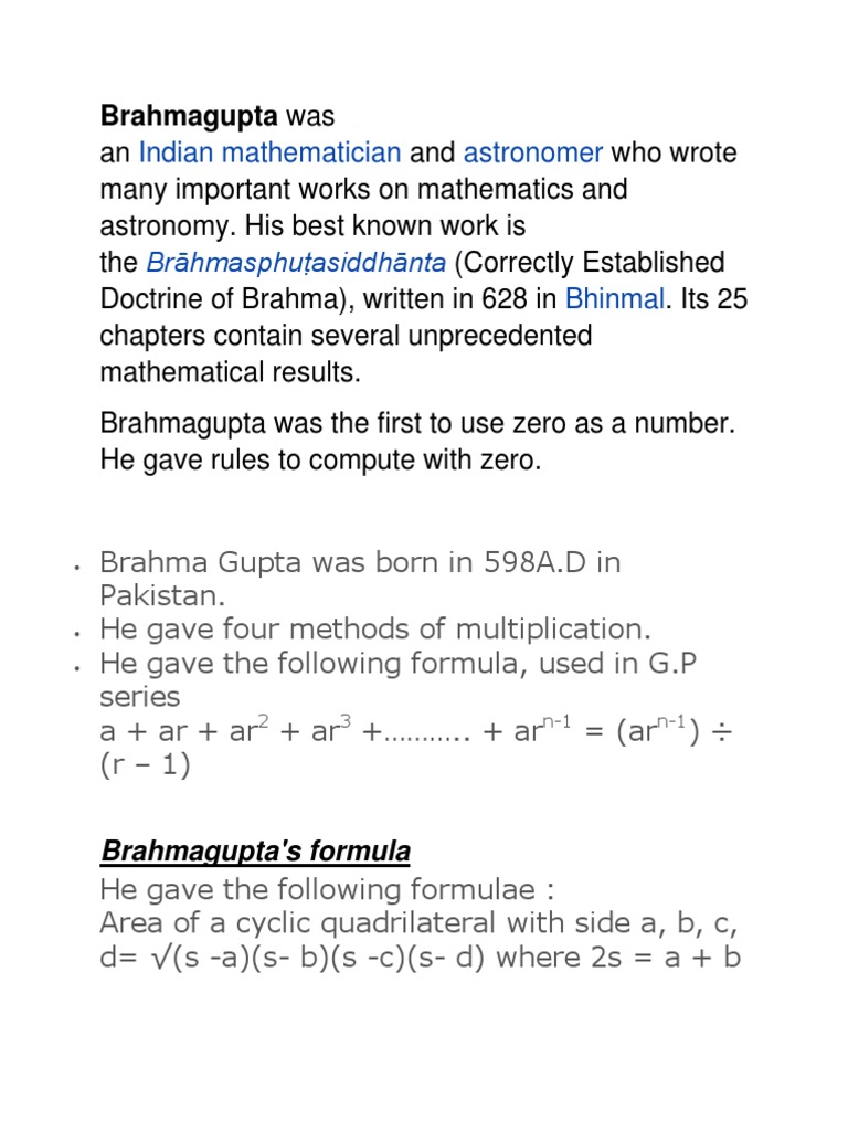 Brahmagupta | PDF