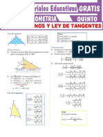 Ley de Cosenos y Ley de Tangentes para Quinto Grado de Secundaria