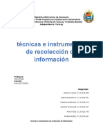 Técnicas e Instrumentos de Recolección de Información