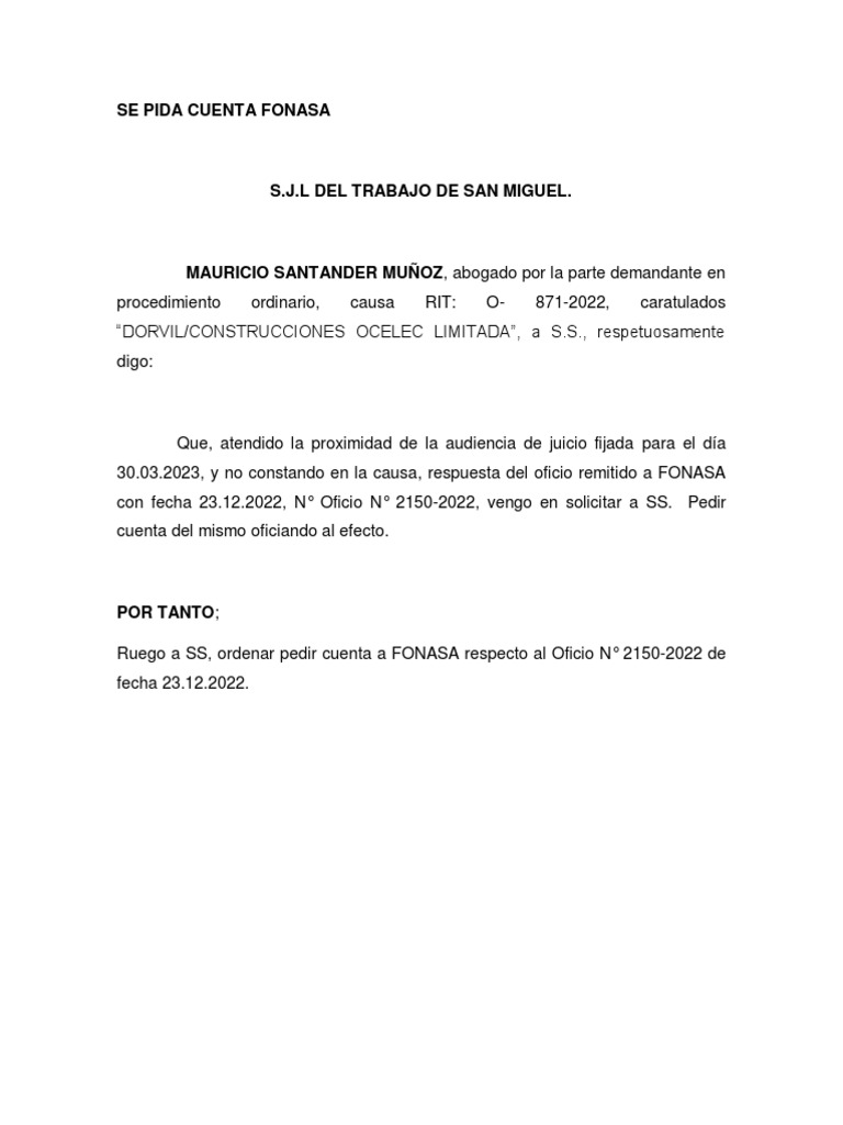 Se pida cuenta fonasa pdf