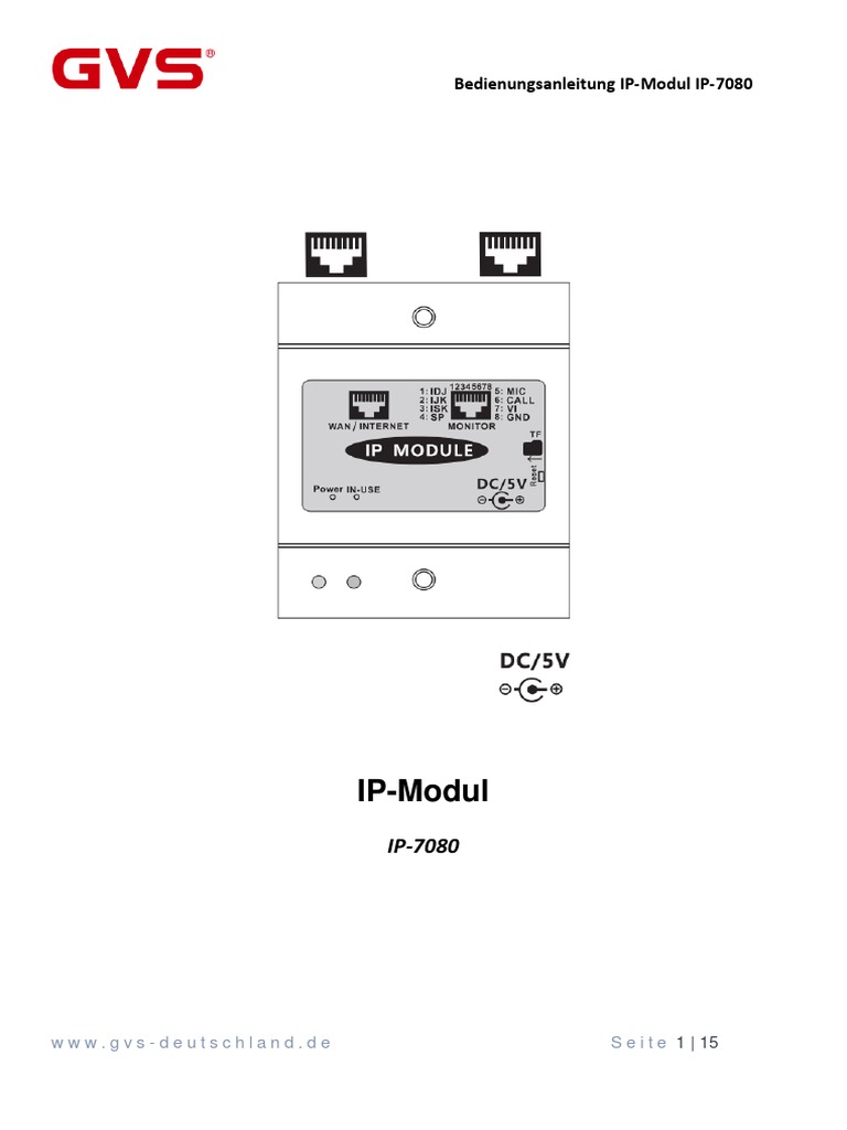 Produktdokumentation IP Modul | PDF
