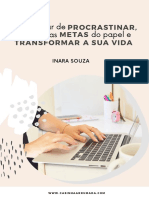 E-Book - Como Parar de Procrastinar, Tirar Suas Metas Do Papel e Transformar Sua Vida