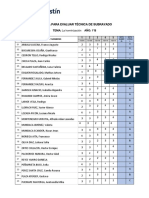 Rúbrica para Evaluar Técnica de Subrayado: TEMA: La Hominización AÑO: 1°B