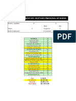 Hoja de Resultados Del Invetario Emocional de Baron: Nombre y Apellidos 0 0 Años 0 0 Genero