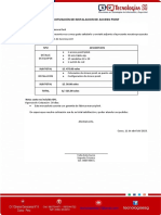 Cotización de Instalacion de Access Point: Tipo Descripcion