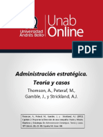 Administración Estratégica. Teoría y Casos: Thomson, A., Peteraf, M., Gamble, J., y Strickland, A.J