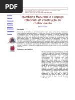 Humberto Maturana e o espaço relacional da construção do conhecimento