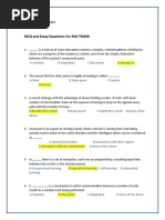 MCQ and Essay Questions For Mid TM366: Student: Renad Zuhairi