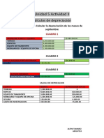 Unidad 5 Actividad II: Cálculos de Depreciación