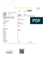 Informe de Resultados de Análisis: Paciente: Roncal ., Gala Especie: Raza