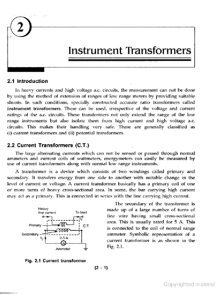 Instrument Transformer Overview PDF | PDF