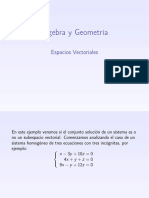 Álgebra y Geometría: Espacios Vectoriales