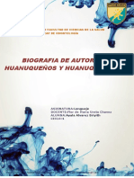 Biografia de Autores Huanuqueños Y Huanuqueñistas