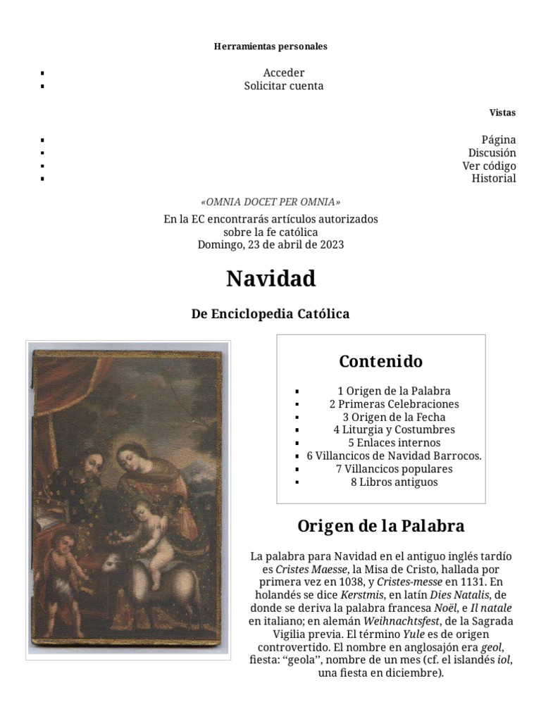 Propósito y Origen de la Navidad | PDF | Navidad | Villancicos