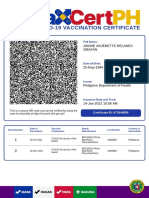 Covid-19 Vaccination Certificate: Janine Anjenette Relanes Sibayan