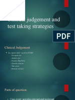 Clinical Judgement and Test Taking Strategies