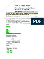 Diseño de Experimentos Nombre: Wilmar Namenon Castillo Vizcaino Matricula: 18-SIIN-023 Practica Experimento