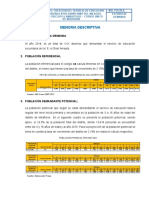 Memoria Descriptiva: 1. Proyección de La Demanda